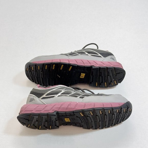 Ergo Cat Caterpillar Steel Toe Comfort Sneaker Shoes Women's 9 Pink Gray Flex - Picture 10 of 15
